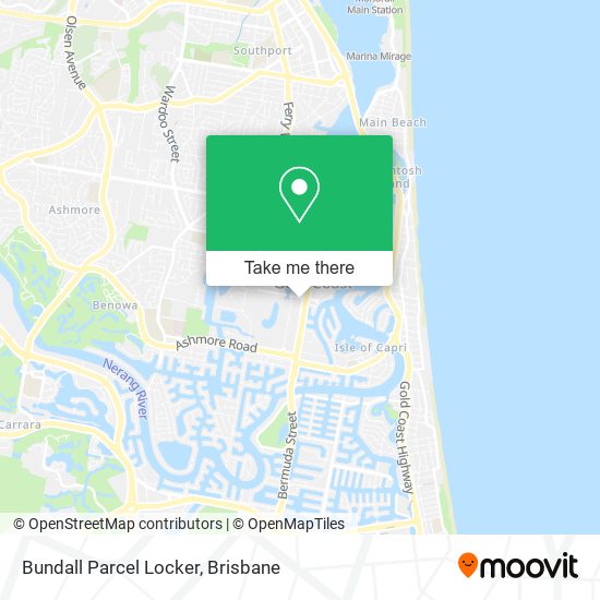 Mapa Bundall Parcel Locker