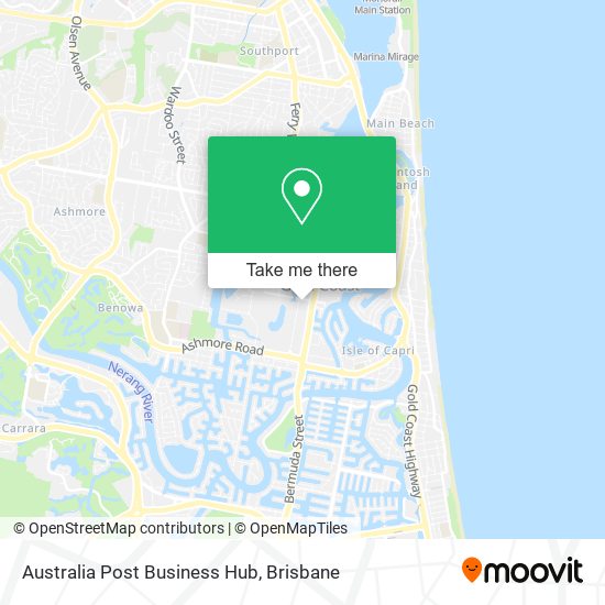 Mapa Australia Post Business Hub