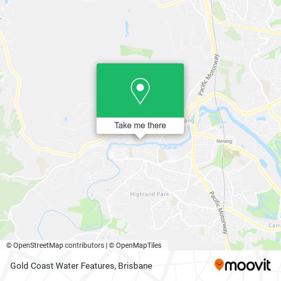Gold Coast Water Features map
