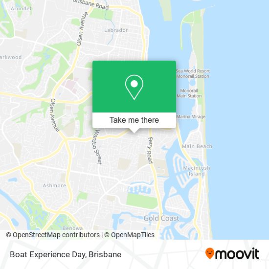 Boat Experience Day map