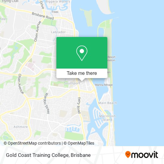 Gold Coast Training College map