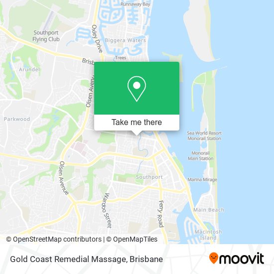 Mapa Gold Coast Remedial Massage