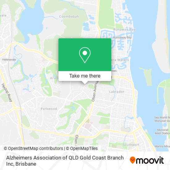 Alzheimers Association of QLD Gold Coast Branch Inc map