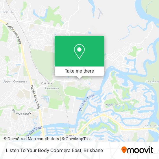 Listen To Your Body Coomera East map