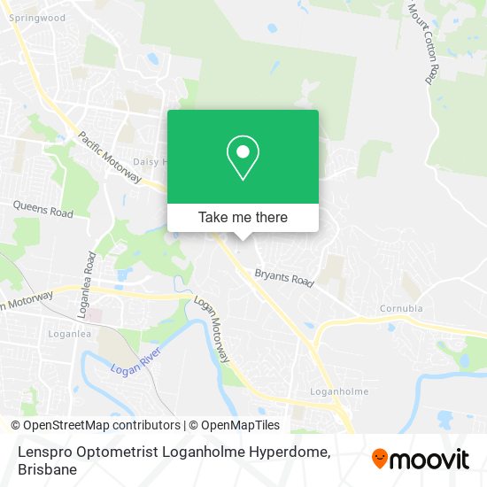 Mapa Lenspro Optometrist Loganholme Hyperdome