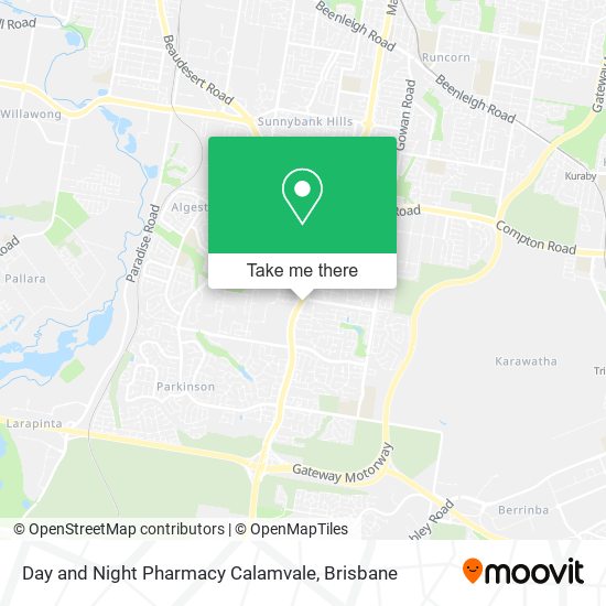 Day and Night Pharmacy Calamvale map
