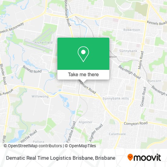 Dematic Real Time Logistics Brisbane map