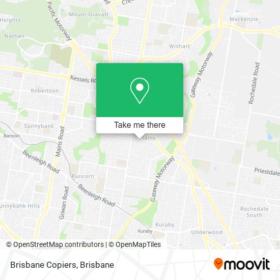 Brisbane Copiers map