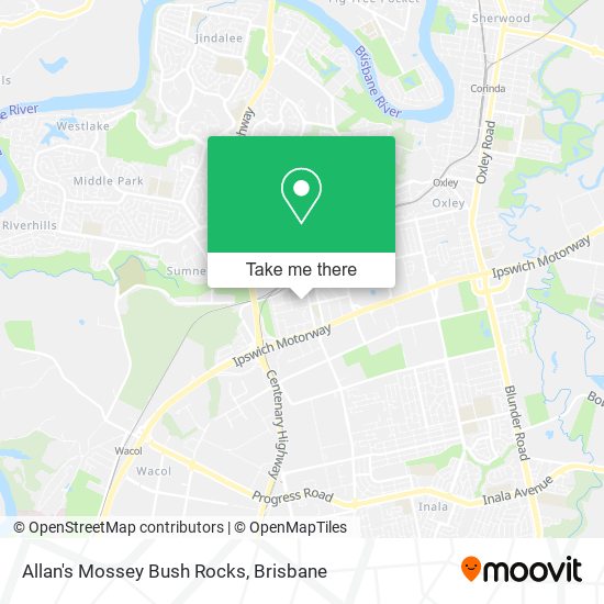 Allan's Mossey Bush Rocks map