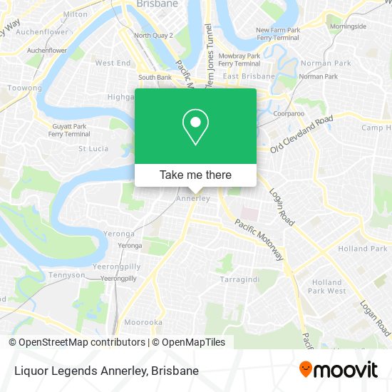 Liquor Legends Annerley map