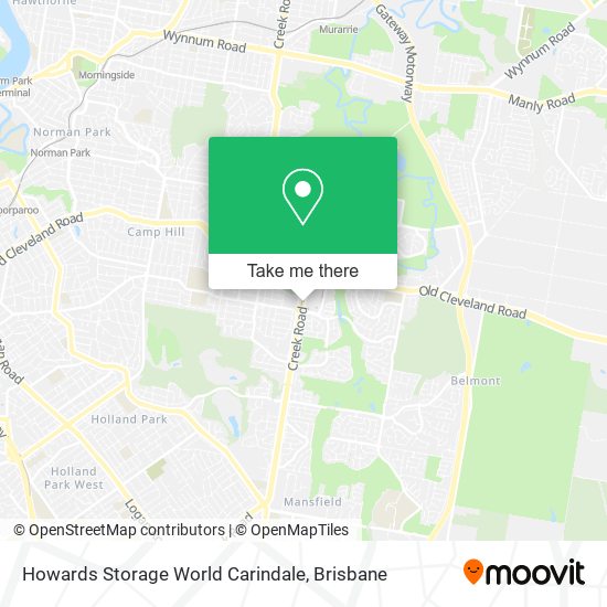 Howards Storage World Carindale map