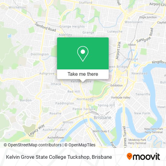 Mapa Kelvin Grove State College Tuckshop