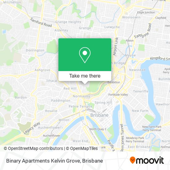 Binary Apartments Kelvin Grove map