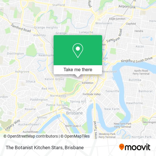 The Botanist Kitchen Stars map