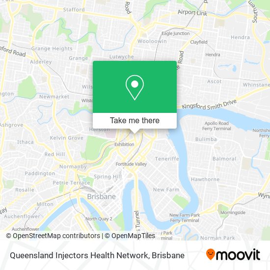 Queensland Injectors Health Network map