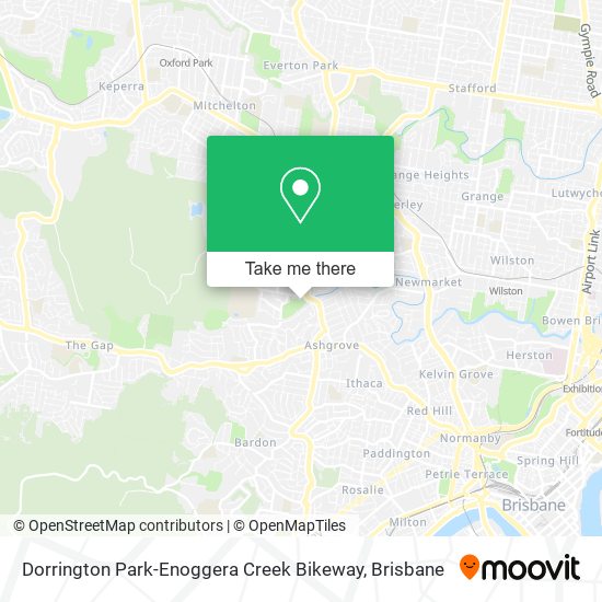 Mapa Dorrington Park-Enoggera Creek Bikeway