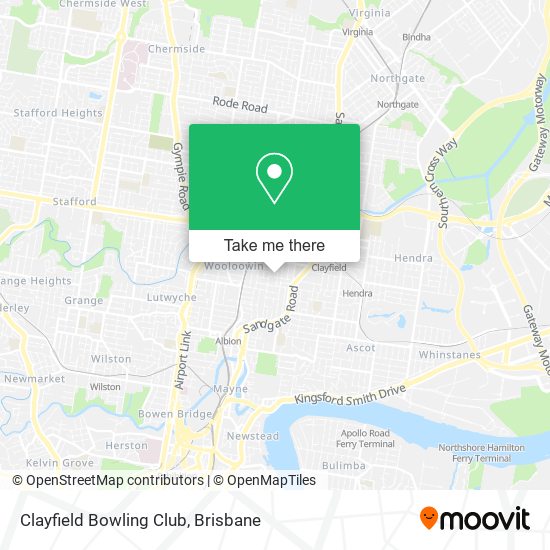 Mapa Clayfield Bowling Club