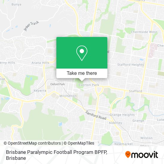 Brisbane Paralympic Football Program BPFP map