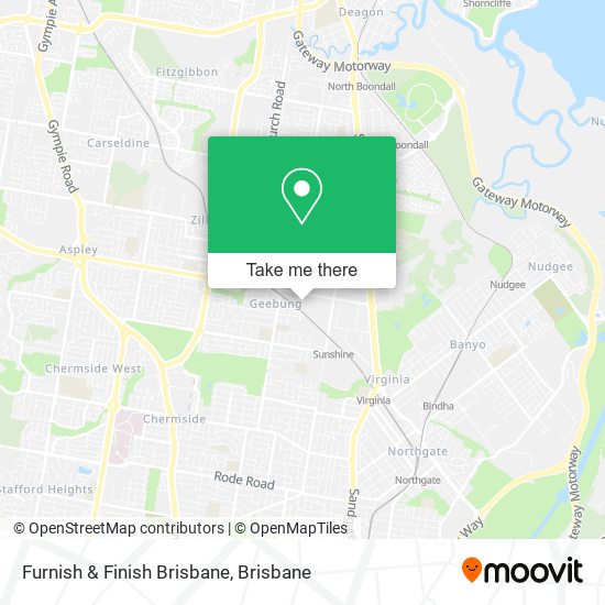 Furnish & Finish Brisbane map