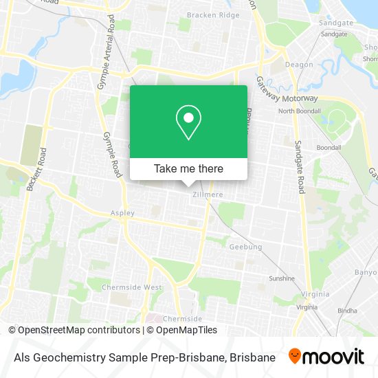 Als Geochemistry Sample Prep-Brisbane map