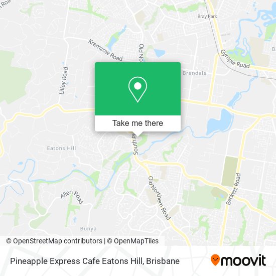 Pineapple Express Cafe Eatons Hill map