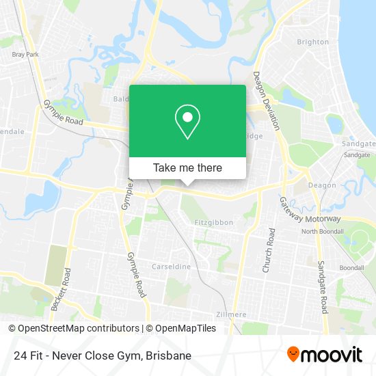 24 Fit - Never Close Gym map