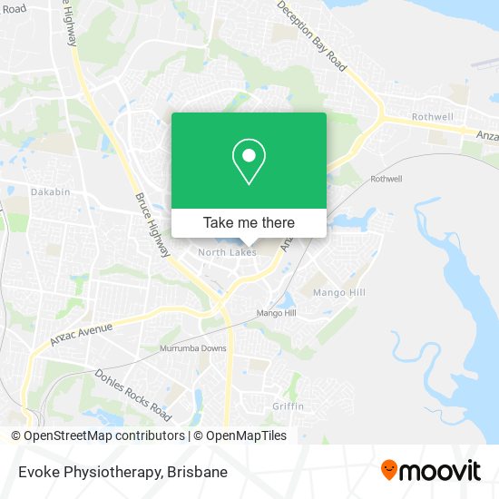 Evoke Physiotherapy map