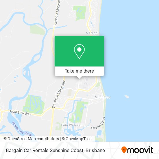 Bargain Car Rentals Sunshine Coast map