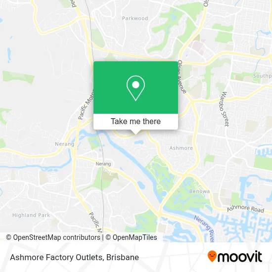 Mapa Ashmore Factory Outlets