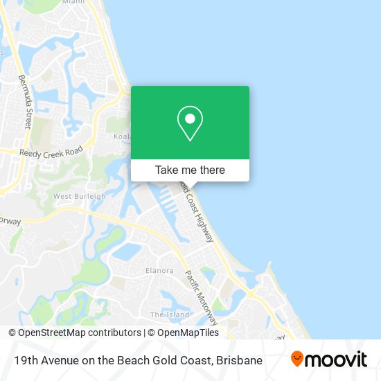 19th Avenue on the Beach Gold Coast map
