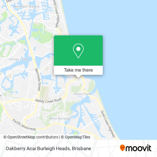 Oakberry Acai Burleigh Heads map