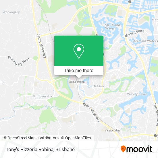 Tony's Pizzeria Robina map