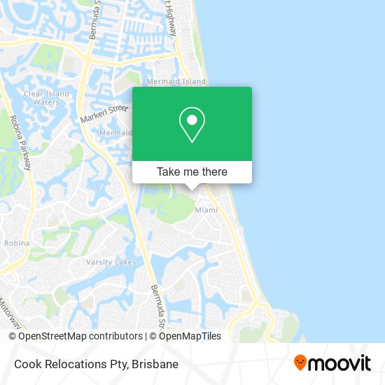 Cook Relocations Pty map