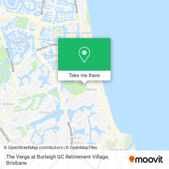The Verge at Burleigh GC Retirement Village map