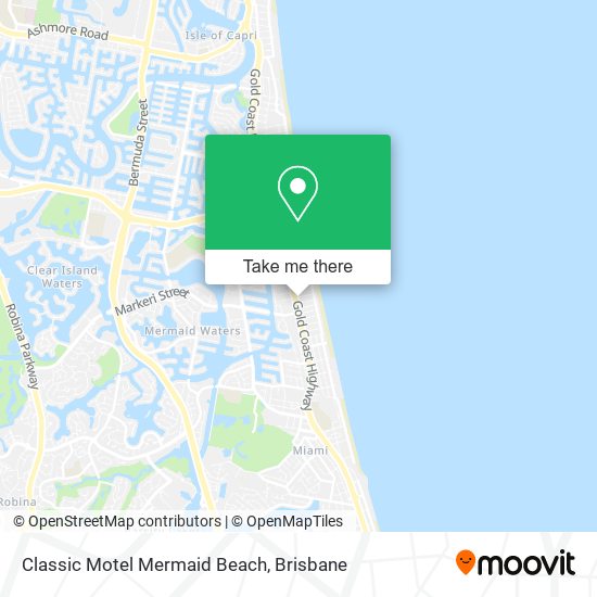 Classic Motel Mermaid Beach map