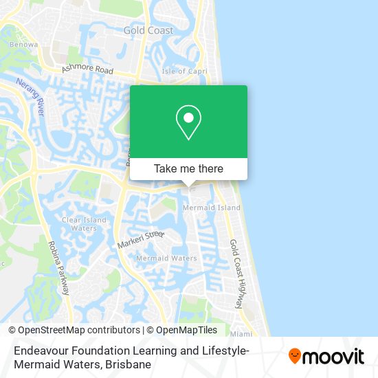 Mapa Endeavour Foundation Learning and Lifestyle-Mermaid Waters