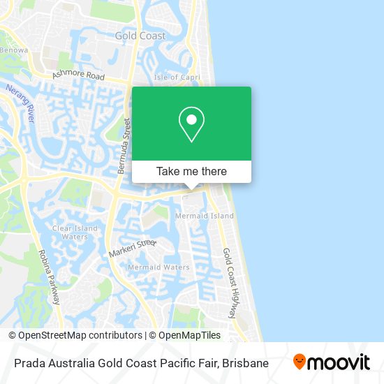 Prada Australia Gold Coast Pacific Fair map