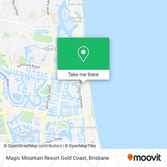 Mapa Magic Mountain Resort Gold Coast