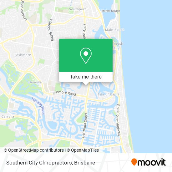 Southern City Chiropractors map