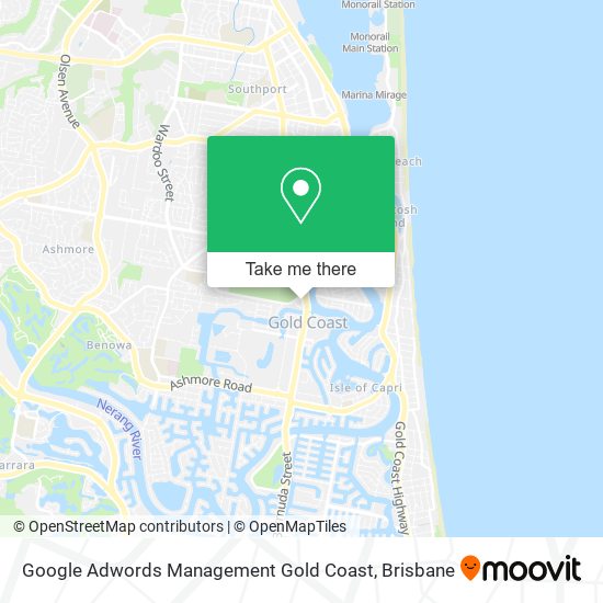 Google Adwords Management Gold Coast map