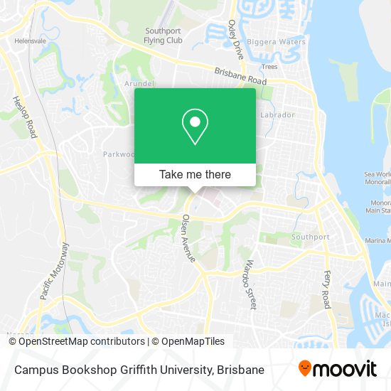 Campus Bookshop Griffith University map