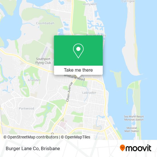 Burger Lane Co map