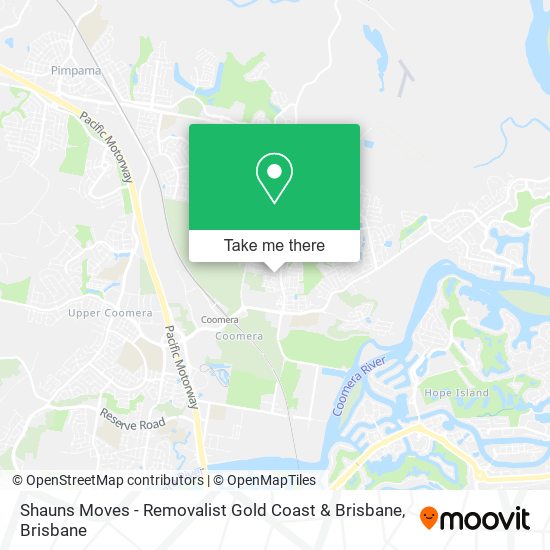 Shauns Moves - Removalist Gold Coast & Brisbane map
