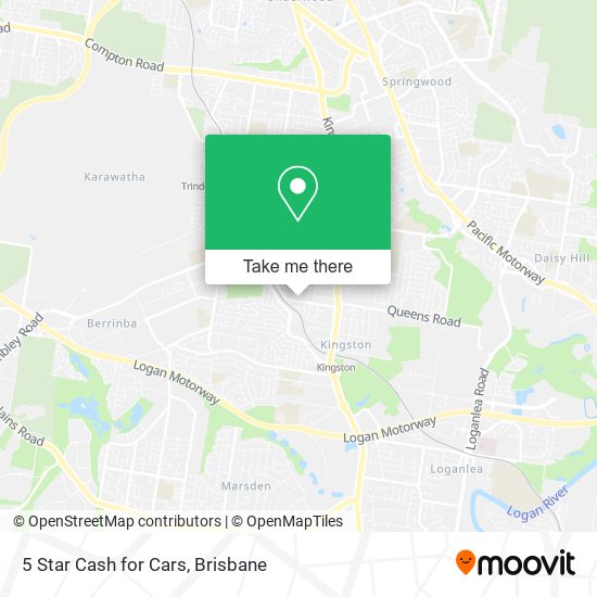 5 Star Cash for Cars map