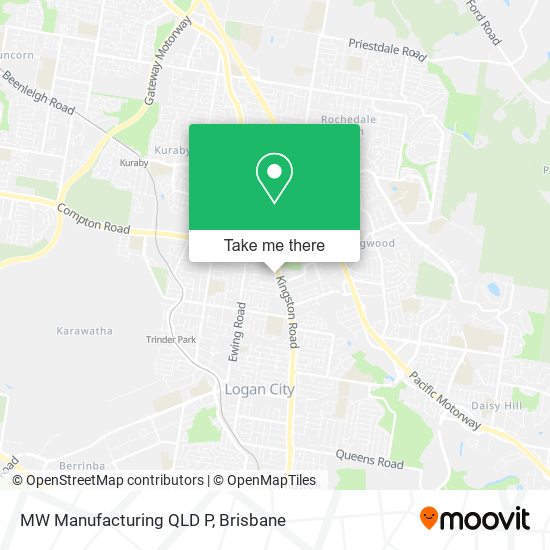 MW Manufacturing QLD P map