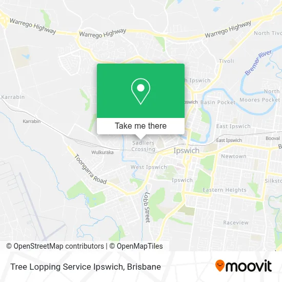 Mapa Tree Lopping Service Ipswich