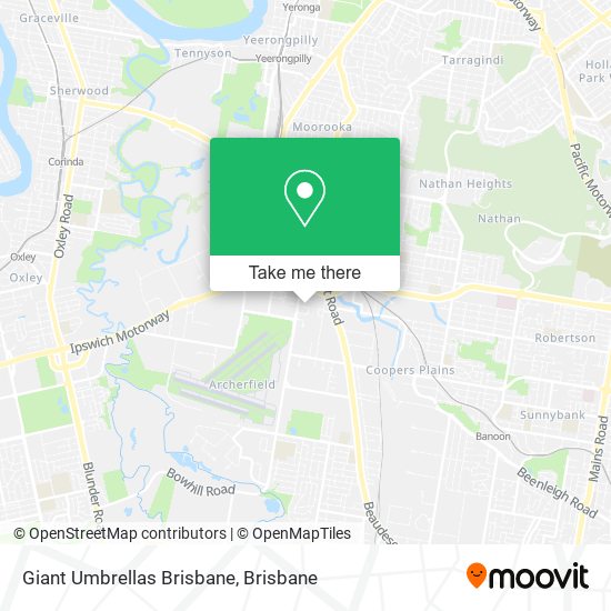 Giant Umbrellas Brisbane map