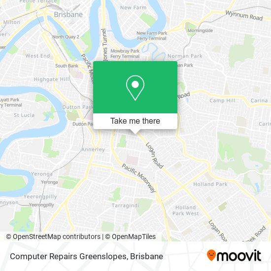 Mapa Computer Repairs Greenslopes