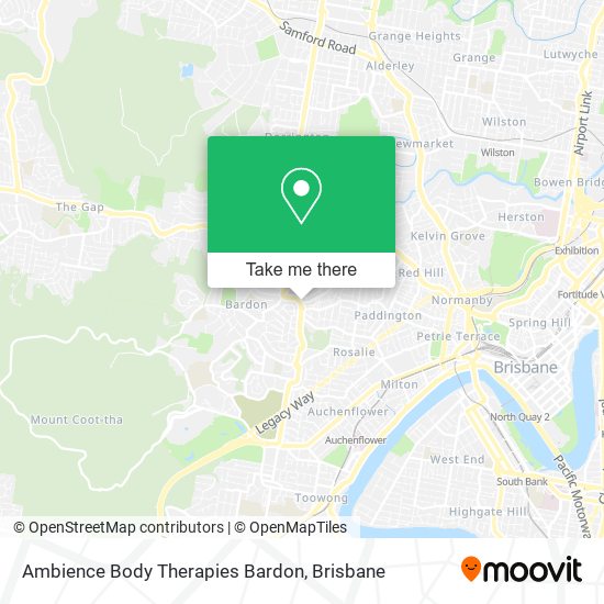 Ambience Body Therapies Bardon map
