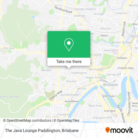 The Java Lounge Paddington map